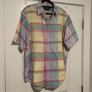 Pastel Plaid Short Sleeve Ralph Lauren Shirt